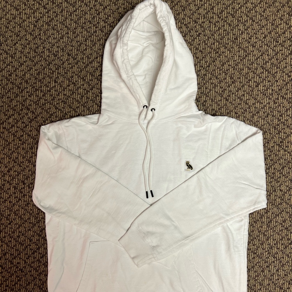 October’s Very Own Patch Hoodie - White